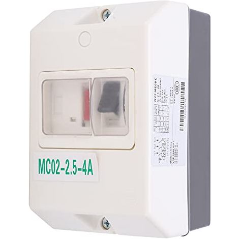 IP55 MC02-2.5-4A Waterproof Motor Protection Switch Overload Short Circuit Protection with ABS Shell (1/5)