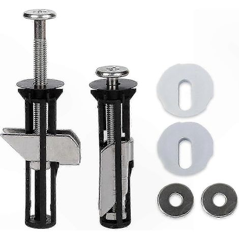 Kit de fixation pour abattant WC, vis et boulons universels de rechange pour charnières à démontage rapide (lot de 2) (1/5)