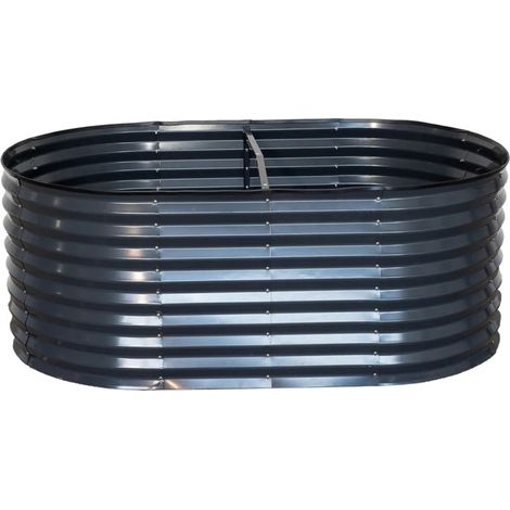 Carré Potager au Sol Rectangulaire Anthracite L - Gris - 153 x 91,5 x H 59 cm - Livraison gratuite (1/2)