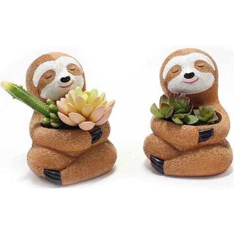 Pot De Fleurs - Résine Synthétique - Pour Succulentes Et Petites Plantes D Intérieur - 8,5 X 9 X 12 Cm - 1 Unite (1/5)