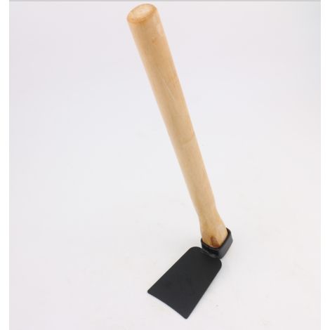 Houe plate avec herminette forgée résistante et manche ergonomique en fibre de verre antidérapant 35cm, houe simple tête pour le jardinage, la chasse, l'aménagement extérieur (1/5)