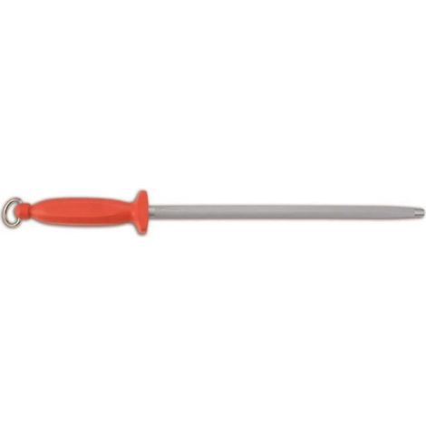 Aiguiseur De Couteaux - Lame Acier Au Carbone 30 Cm - Manche Polypropylène Rouge - Couvercle 13 Mm - 1 Pièce
