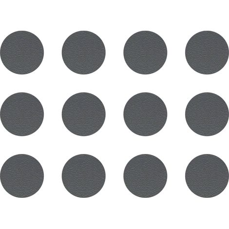 12x Cache vis adhésif autocollant diamètre 40mm protection bouchon trou obturateur meuble table chaise maison, Graphite (1/4)