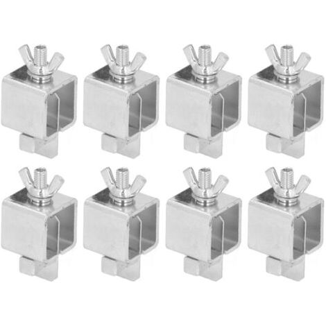 Pince de soudage bout à bout en alliage d'aluminium, couleur argent, Kit de pinces papillon pour soudage de panneaux de carrosserie automobile, 8 pièces (1/5)