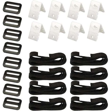 8 sangles universelles pour bâche de piscine, fixation sur enrouleur souterrain, nylon résistant UV, pour piscines enterrées