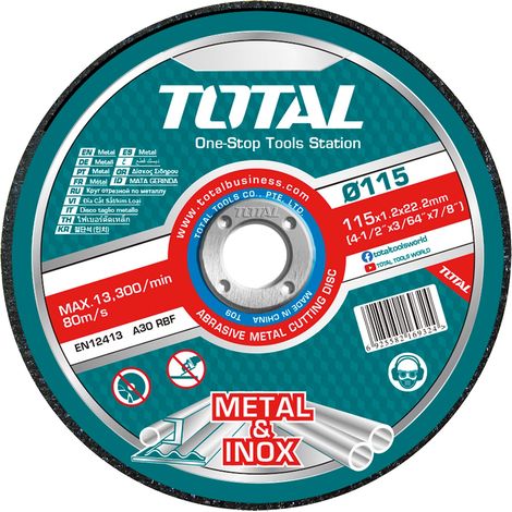 TOTAL Boîte de 50 disques de coupe TAC22111550 Ø115 mm (1/3)
