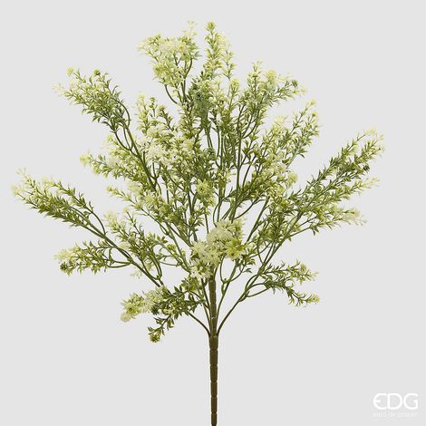 EDG Enzo De Gasperi Pianta Artificiale Erba Palustre Cespuglio H 55 Cm White – Pianta Decorativa Realistica Design Moderno