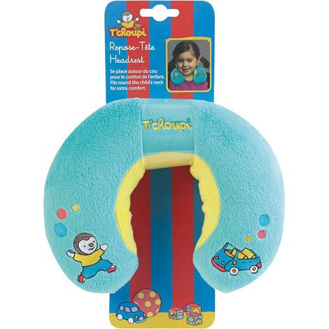 Coussin tour de cou T'choupi en peluche douce de voyage 19cm (1/3)