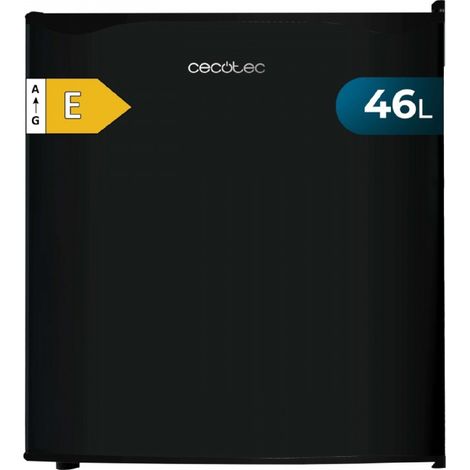 Mini frigorifero, nero, vano congelatore interno, capacità 46 litri, larghezza 47 cm e altezza 48.5 cm, porta reversibile, funzionamento ciclico, classe energetica E (1/5)