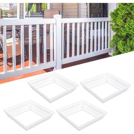 Jupons de Colonnes Vinyliques, Type Fendu, 4 PCS, Dimensions Intérieures 10.2x10.2cm/4x4 Pouces, Couverture de Base pour Deck, Porche, Garde-corps (1/5)