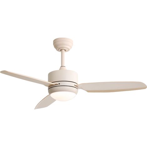 Ventilador de techo con luz de 46 pulgadas, 3 aspas ABS, motor DC reversible y mando a distancia (1/5)