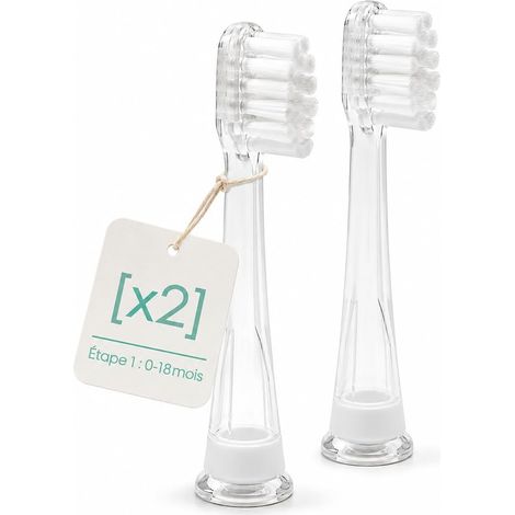 Lot de 2 Brosses à Dents de Rechange, Bébé 0-18 Mois (1/5)