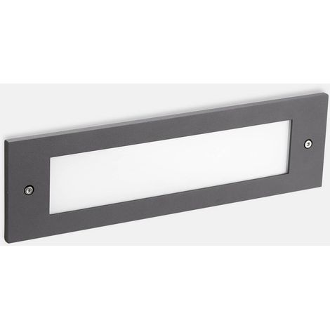 Leds-C4 Micenas - Aplique LED empotrable de exterior gris oscuro 29,8cm 1215lm 4000K IP65
