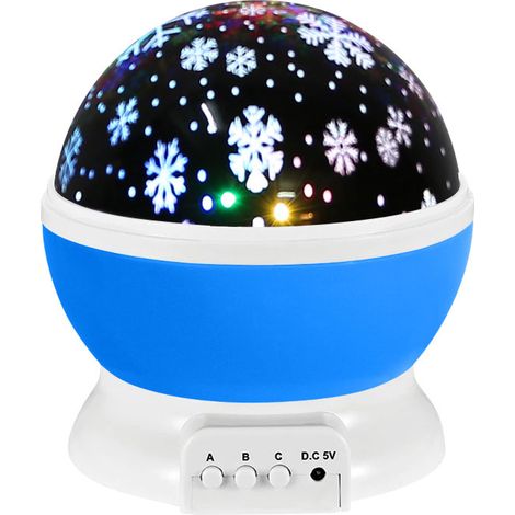 Projecteur Flocon de Neige et Étoiles - Projection au Plafond pour Chambre Bébé Noël 2Veilleuse (1/5)