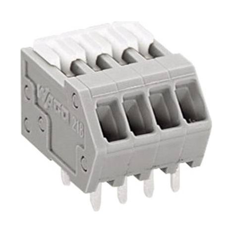 Bornier à ressort WAGO 218-104 0.50 mm² Nombre de pôles 4 gris 1 pc(s) (1/2)