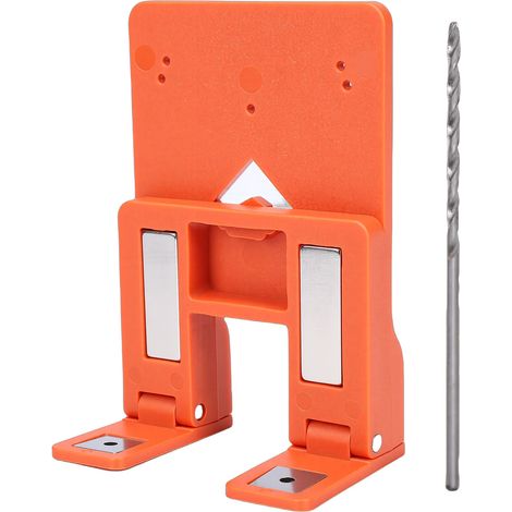 Strumento di posizionamento magnetico per cerniere, distanziatore di posizionamento per fissare le piastre durante l'installazione delle ante dei mobili e punta da trapano elicoidale. (1/5)
