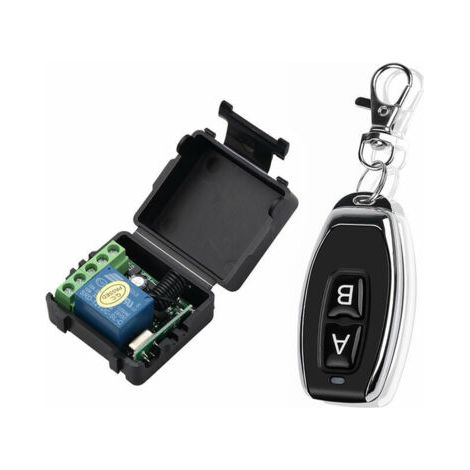 Smart Home 433Mhz 12V Dc 1Ch Commutateur Sans Fil A Distance De Relais Emetteur Recepteur Telecommande Univers Module De Commutation Et L'Emetteur Rf Telecommandes 1527, Vert Fonce, Ab 1