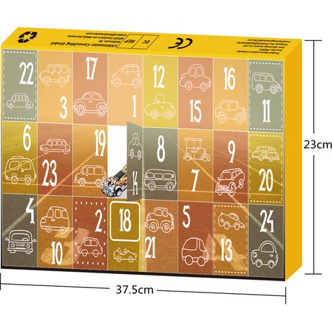 Calendrier de l'Avent pour voiture - Calendrier de l'Avent de 24 jours avec 24 décorations de voiture en acrylique 2D - Décoration de sapin de Noël et cadeau de Noël pour enfants (1/5)