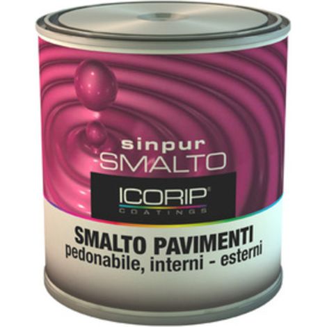 SMALTO SINPUR ROSSO P/PAVIMENTO 0,750 L Q.TA 6