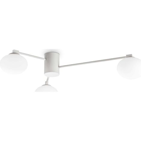 Ideal Lux HERMES 3-flammige 90-cm-Kugel-Deckenleuchte in Weiß