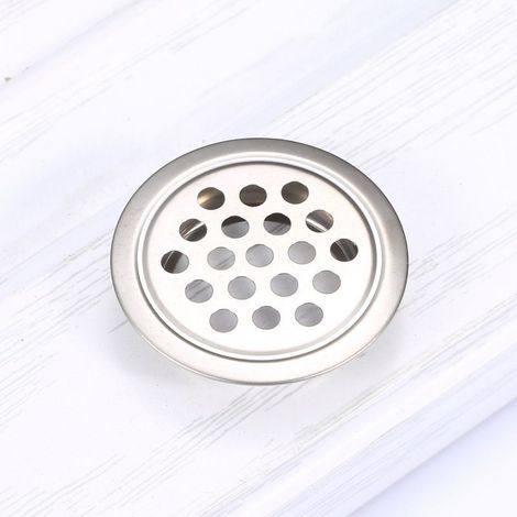 Grille de ventilation couleur acier inoxydable diamètre 25MM 1 maille ronde en acier inoxydable adaptée aux évents d'armoires de cuisine (1/5)
