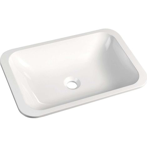 Sapho Japura - Lavabo da semincasso 55x36 cm, senza troppopieno, bianco 50135 (1/5)