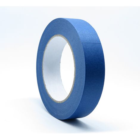Cinta de enmascarar de vinilo autoadhesiva – Azul, 50 mm x 30 m, resistente a disolventes para interiores y pintura de vehículos. (1/2)