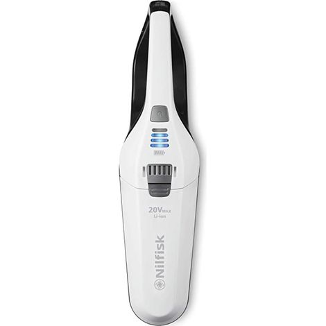 Nilfisk Handstaubsauger, kabelloser Staubauger, 0,6L - Behälter, 20 V, Weiß - Quick