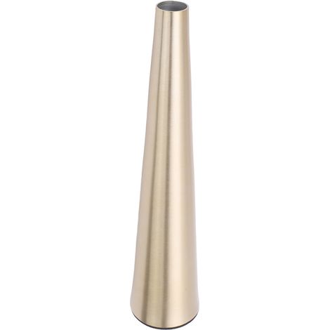 Petit vase floral en aluminium doré, style scandinave original, col étroit conique décoratif pour meuble TV table à manger (1/5)