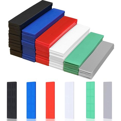 72 Pack Plastic Spacer 28 x 100 mm Assortment of Glazing Wedges Window Spacers Plastic Spacer Plates (1-6mm) (1/5)