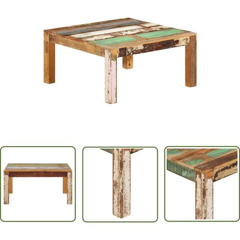 FIMEI Table basse 80x80x40 cm Bois de récupération massif