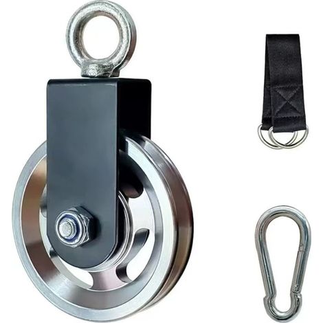 88-mm-Seilrolle mit U-förmiger Montagehalterung, DIY-Seilladerolle/Heberad für Drahtseilmaschinen (1/5)
