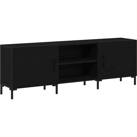 Maison Exclusive - Set mobile TV Rovere Nero 150 x 30 x 50 cm Legno multistrato
