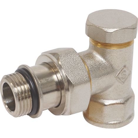 Coude de réglage nickelé à visser femelle 3/8 auto-étanche
