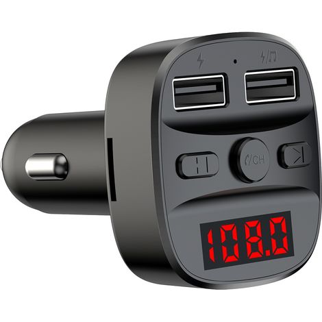 T25-Serie Auto-MP3-Bluetooth-Player mit Schnellladefunktion, T25Q Bluetooth-Freisprecheinrichtung und FM-Transmitter – T60 (ohne Ambientebeleuchtung) (1/3)