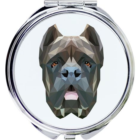 Cane Corso Italiano - uno specchio con foto e iscrizione geometrica di Art-Dog (1/3)