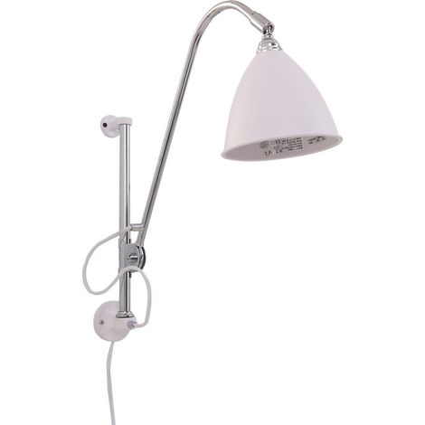 Applique Italux Evato classica bianca cromata E14 monoluce