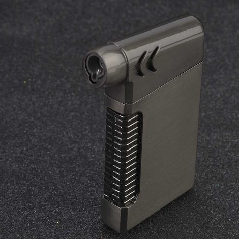 Briquet à gaz résistant noir pour fumeurs et cadeaux d'entreprise (1/5)