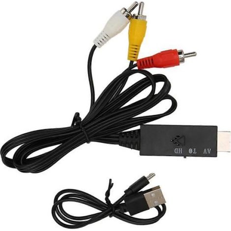 Câble Av Vers Hdmi - Convertisseur Rca Vers Hdmi - Pour Consoles Dvd Vhs - 1 M (1/4)