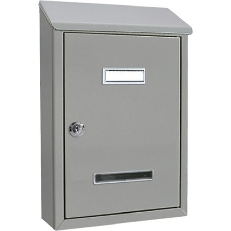 CASSETTA POSTALE 'PEONIA' cm 24,5x7,5x H.36 - grigio argento - KASART