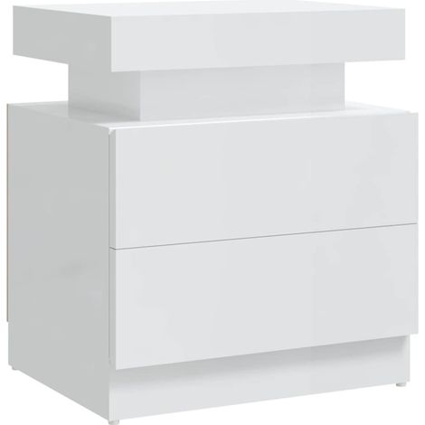 Maison Exclusive - Comodino Bianco Lucido 45x35x52 cm in Legno Multistrato