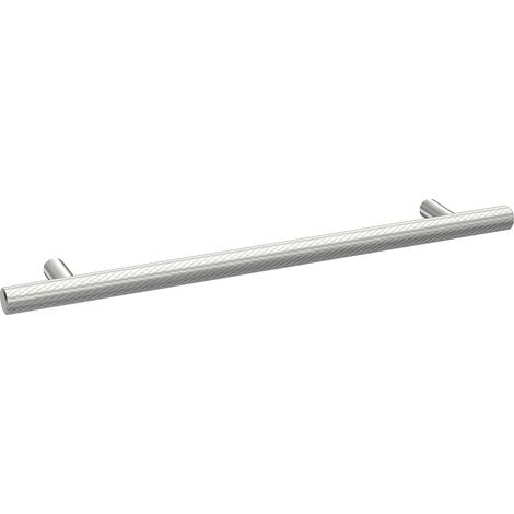Nuie Satin Chrome 252mm Knurled Bar Furniture Handle with 192mm Hole Centres - H012 (1/2)