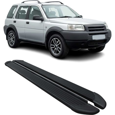 Marchepieds Latéraux Compatible avec Land Rover Freelander 1997-2006 Aluminium Noir 2Pcs (1/5)