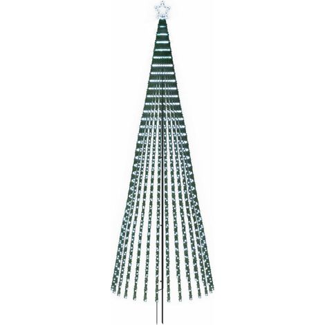 LED-Weihnachtsbaum 400 cm 1028 LEDs Kaltweiß Stahl Schwarz vidaXL (1/5)