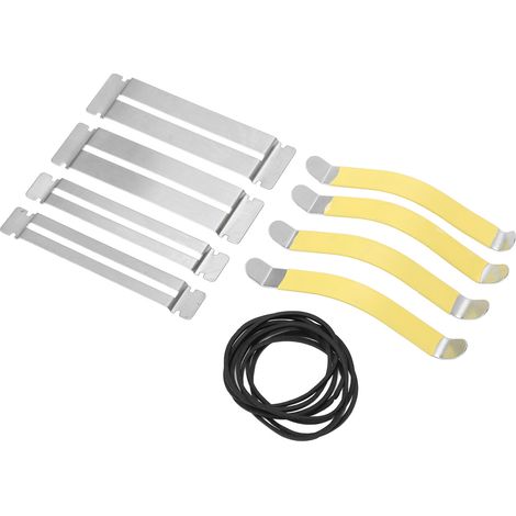 Protecteurs de touches en métal pour guitare, kit d'entretien avec écarteur de cordes et bande de polissage pour frettes. (1/5)
