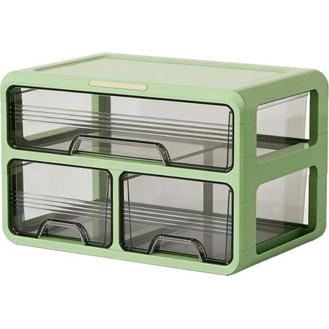 Makeup Organizer Dustproof Closed Plastic Storage Box with