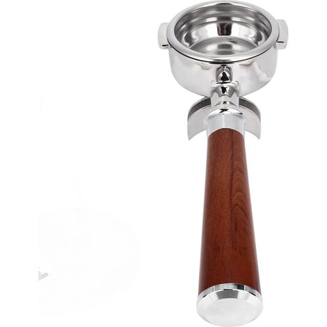 58-mm-Filterhalter für Espressomaschine, Griff aus rotem Rosenholz (Doppelauslauf-Filterhalter 1) (1/5)