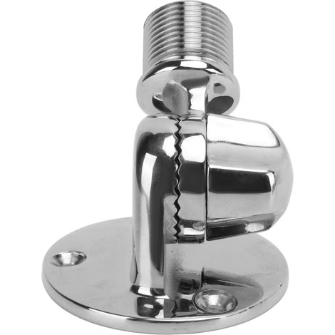 Support d'antenne marine 25mm/1,0in fileté acier inoxydable 316 poli réglable 180° fixation (1/5)