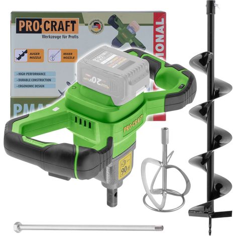 Taladro de tierra a batería Procraft PMA20 20 V sin escobillas Solo - sin batería, sin cargador