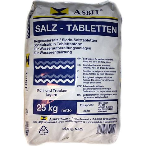 Asbit Siede-Regeneriersalztabletten 25 kg Wasserenthärter